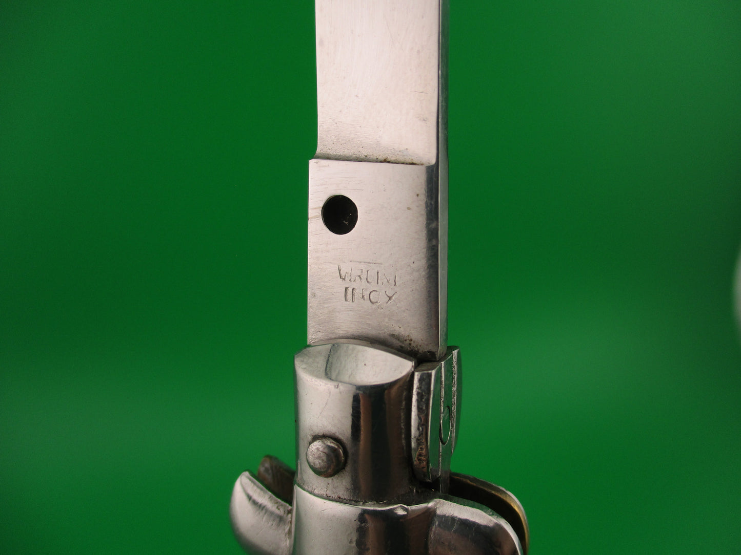 VIRGINIA INOX 28cm Italian Stiletto Swivel bolster horn vintage automatic knife