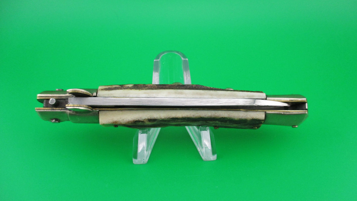 Rosa Uliana Primo ROSTFREI 20cm Italian Transitional Stag Stiletto automatic knife