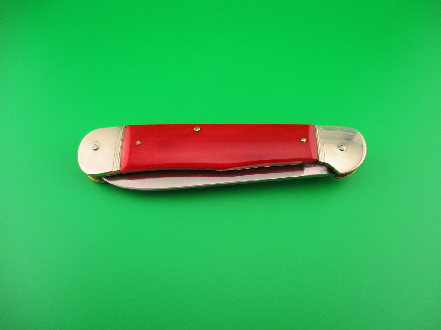 Big Red Hubertus 13cm (closed) German Lever lock Red bone Automatic knife