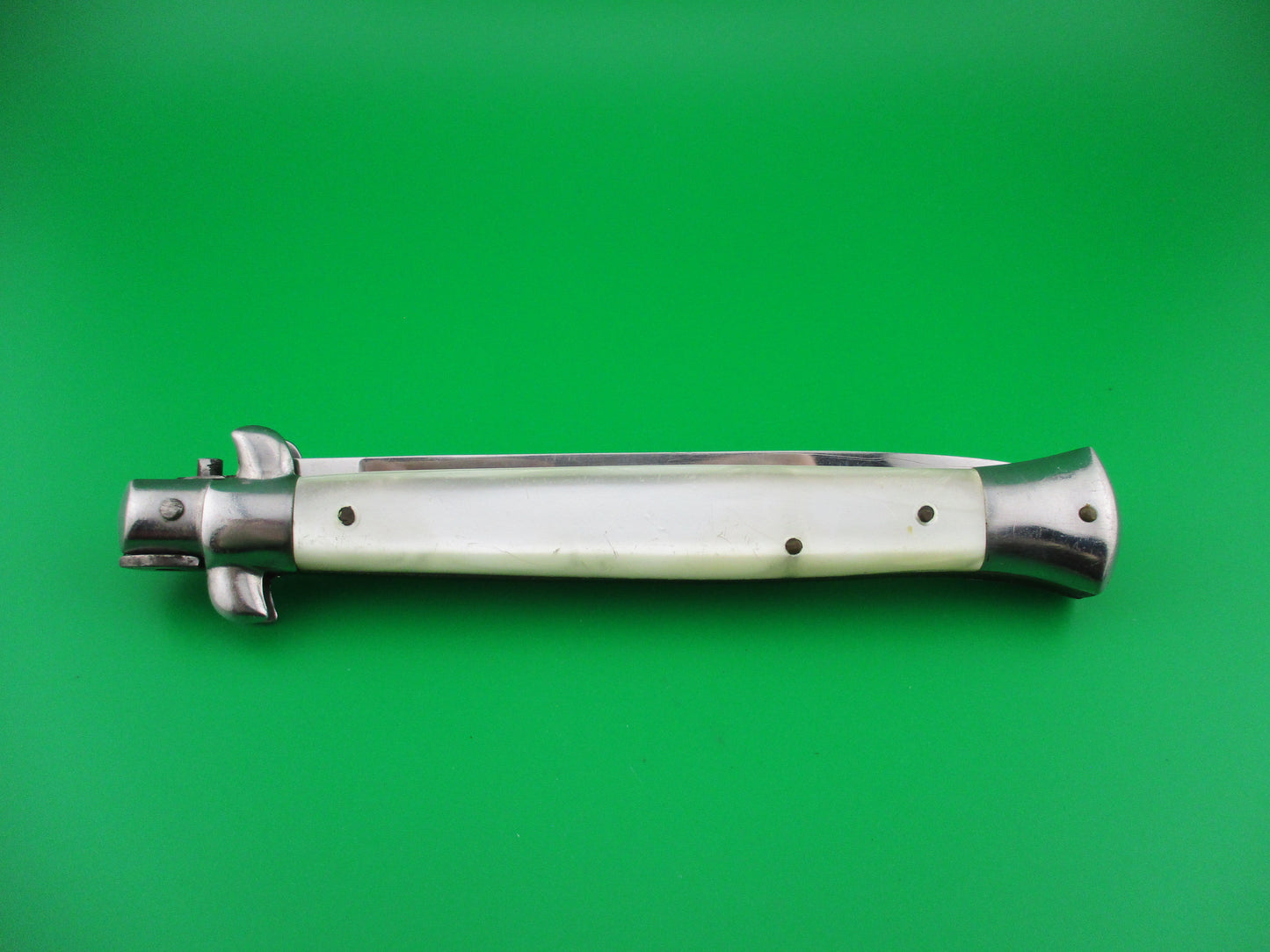 INOX (diamond) 28cm Italian Stiletto Pearlex automatic knife
