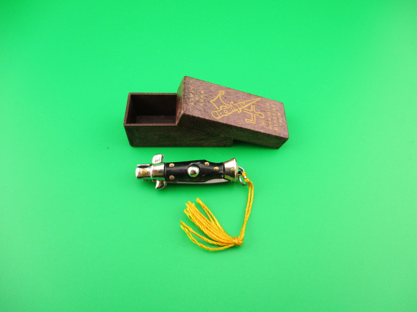 INOX 7cm Italian Tiny Picklock keychain vintage 1970s automatic knife
