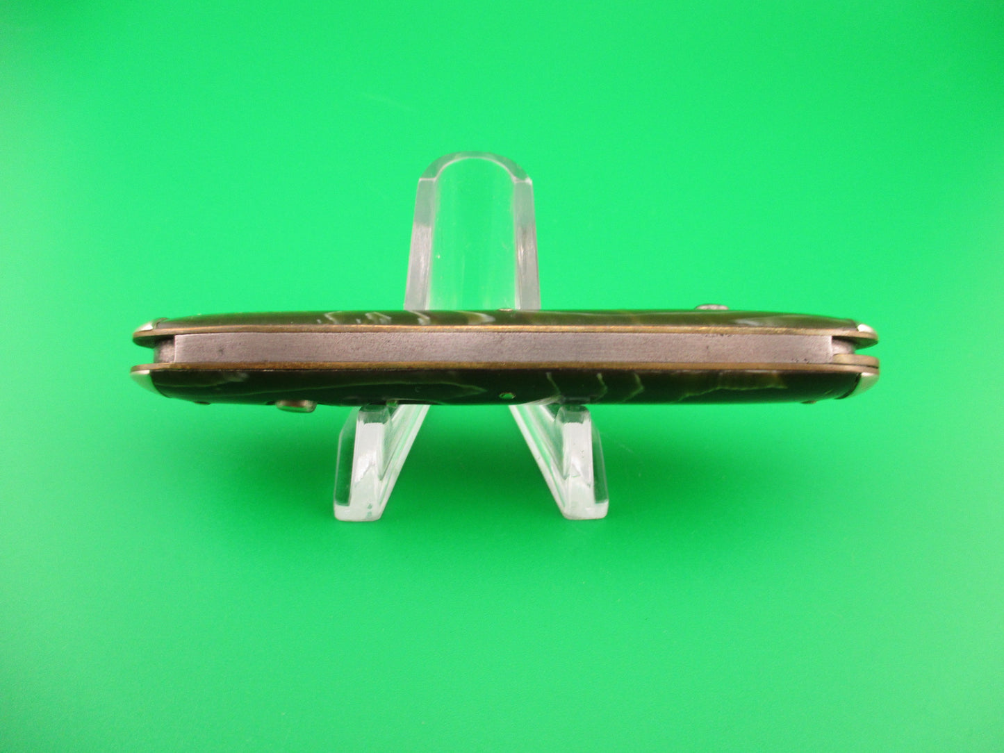 SCHRADE CUT CO Large 3 3/4" Double Coffee & Cream Tip bolster switchblade knife