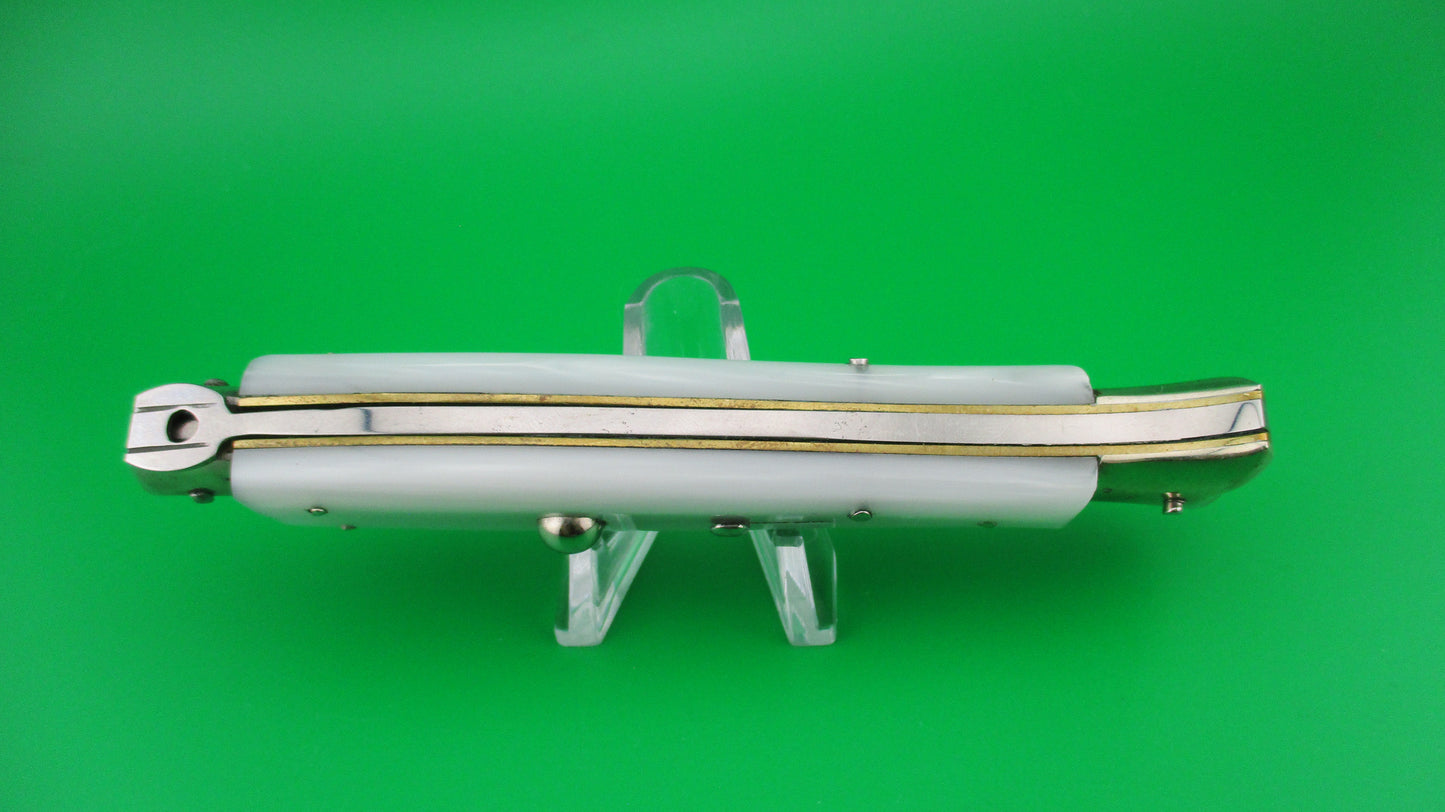 Unmarked 25cm Italian Fishtail picklock Pearlex automatic knife