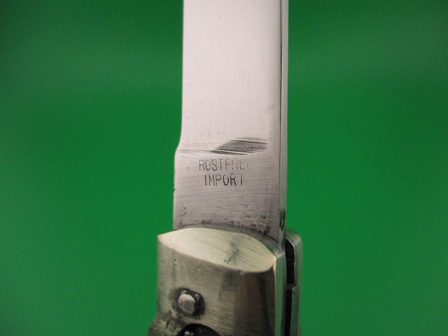 ROSTFREI IMPORT 18cm German Lever White pearlescent vintage automatic knife