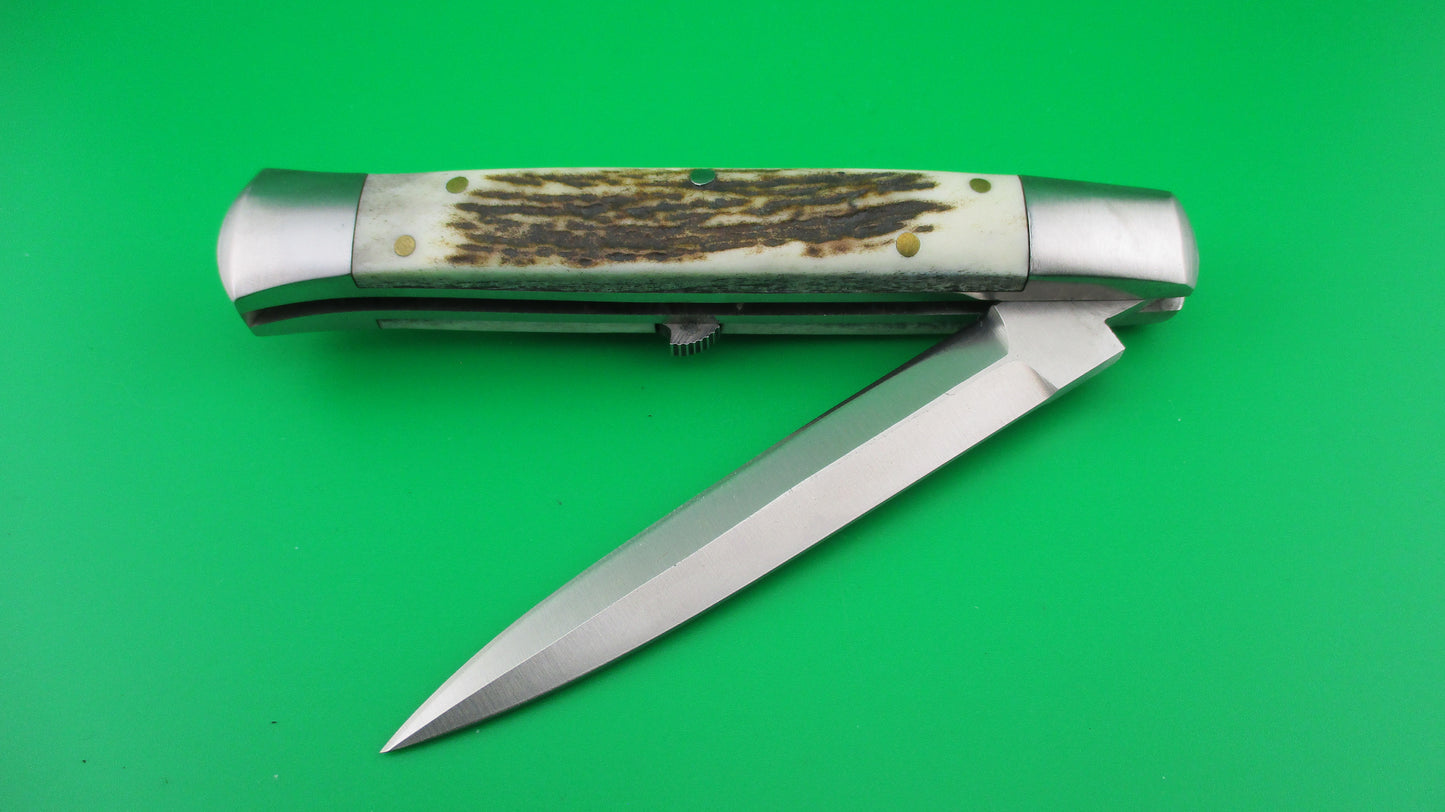 z DUE BUOI 23cm Italian Limited edition Stag automatic knife
