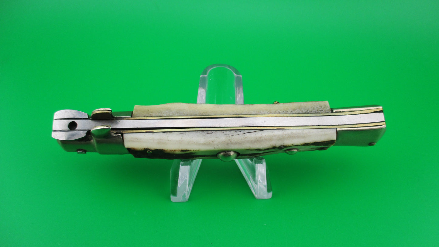 Rosa Uliana Primo ROSTFREI 20cm Italian Transitional Stag Stiletto automatic knife