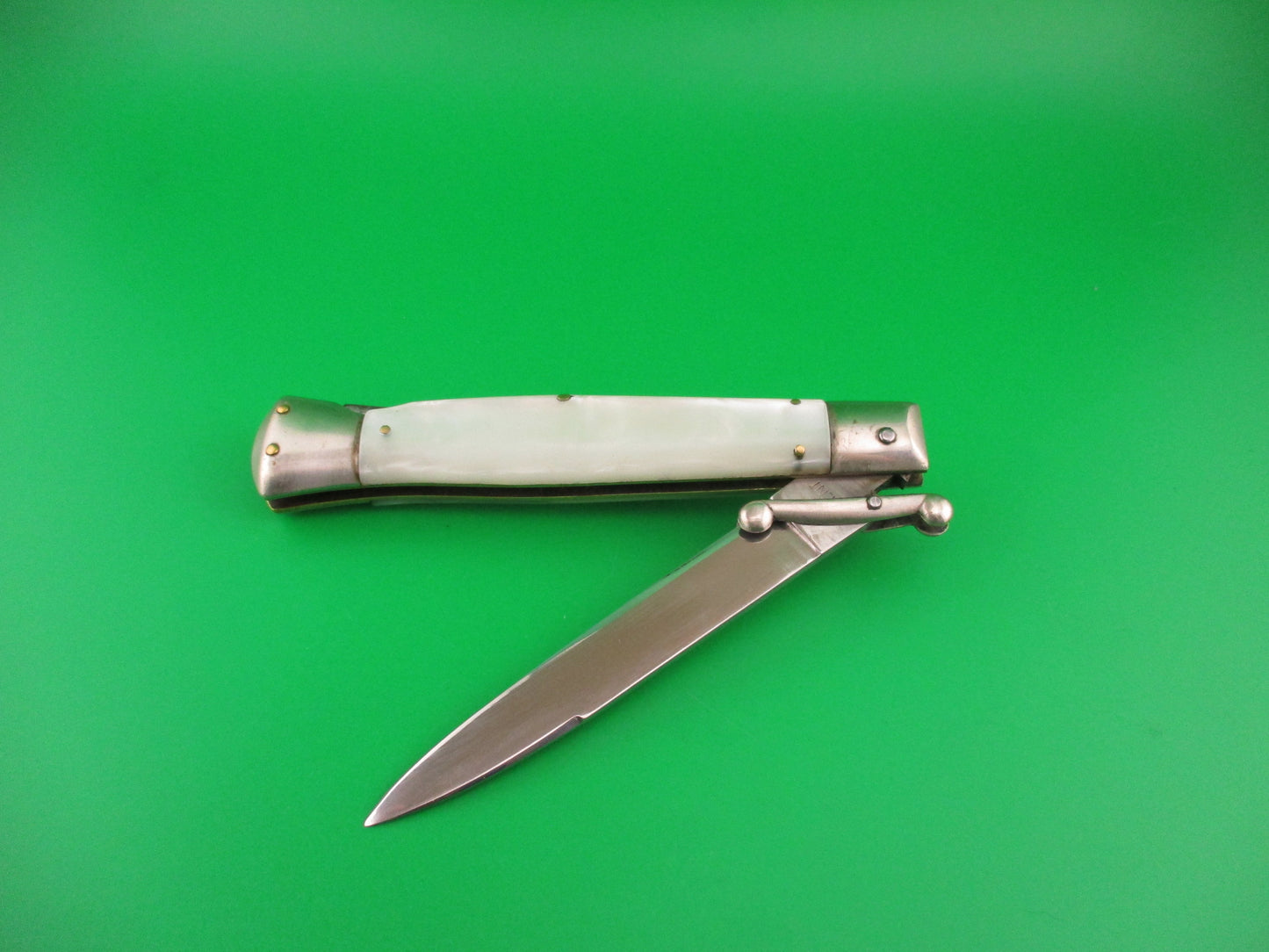 MADE IN ITALY INOXID 23cm Italian Swing Guard Pearlex Vintage automatic knife