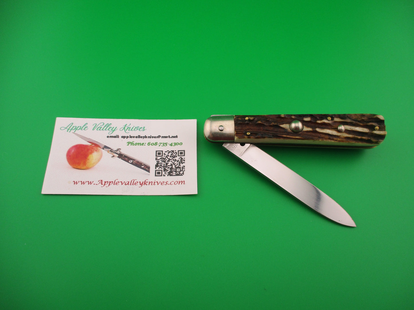 Rostfrei 20cm Italian Stag Cigar Slip joint 1970s vintage switchblade jack knife