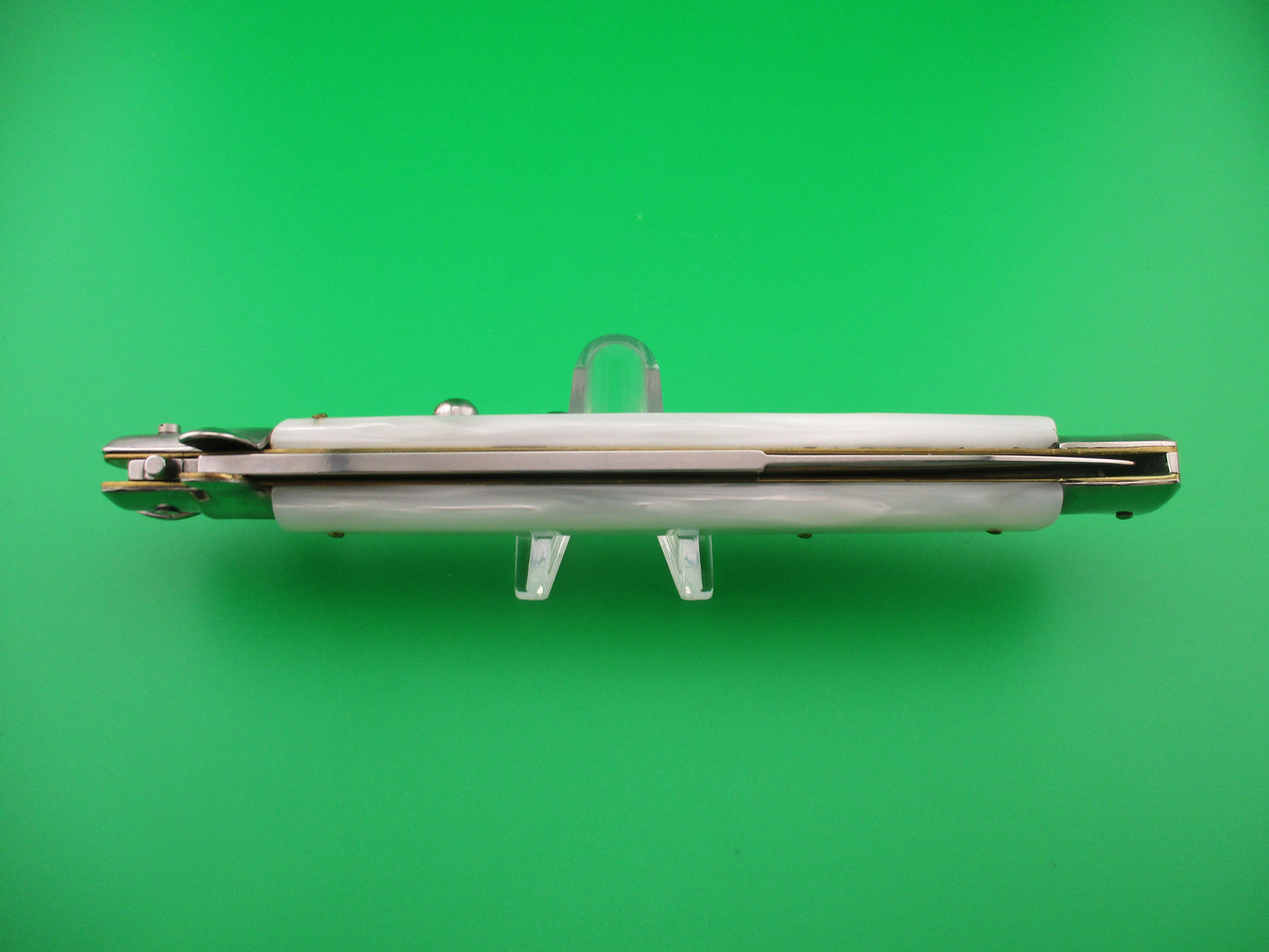 AB ITALY COLTELLERIE DI PREGIO MANIAGO 33cm Italian Swivel bolster Pearlex switchblade
