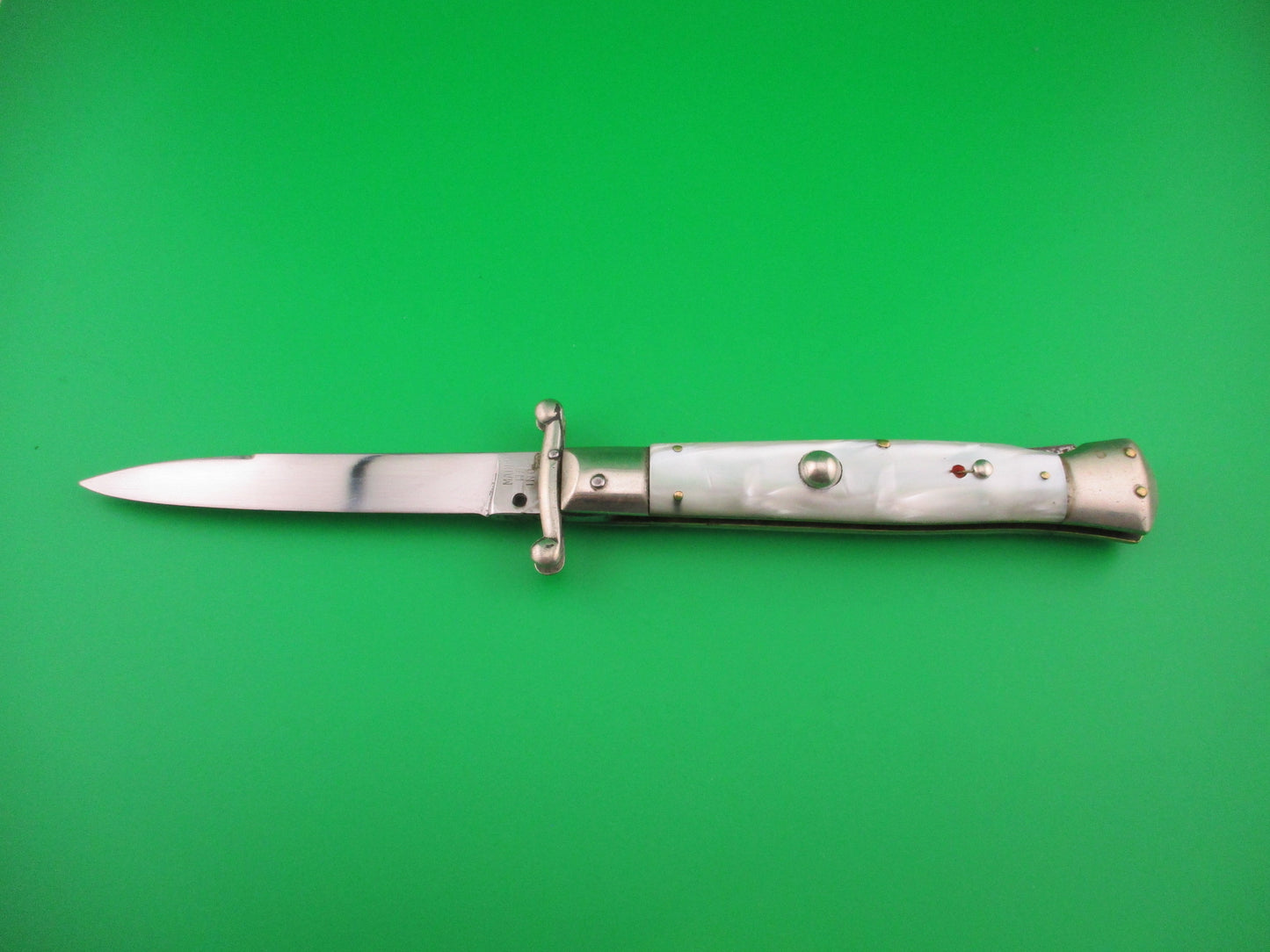MADE IN ITALY INOXID 23cm Italian Swing Guard Pearlex Vintage automatic knife