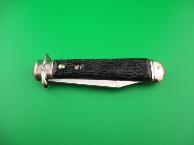 COLONIAL SHUR SNAP JUMBO JACK #3301 Black automatic knife near mint