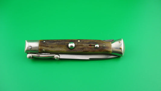 z IRN Ich Rostenie PATENT 21cm Italian Swing Guard Stag Red Dot automatic knife