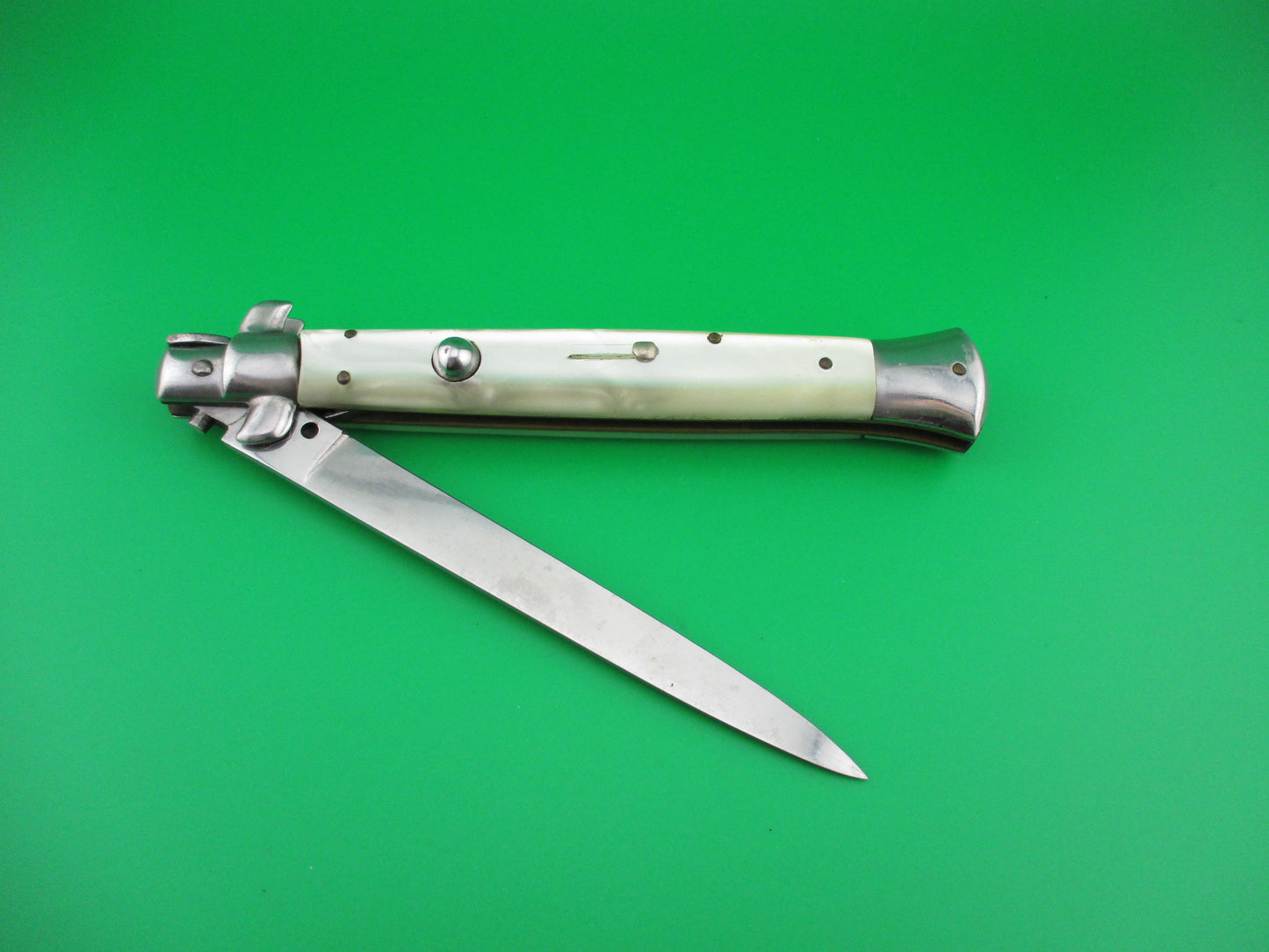INOX (diamond) 28cm Italian Stiletto Pearlex automatic knife