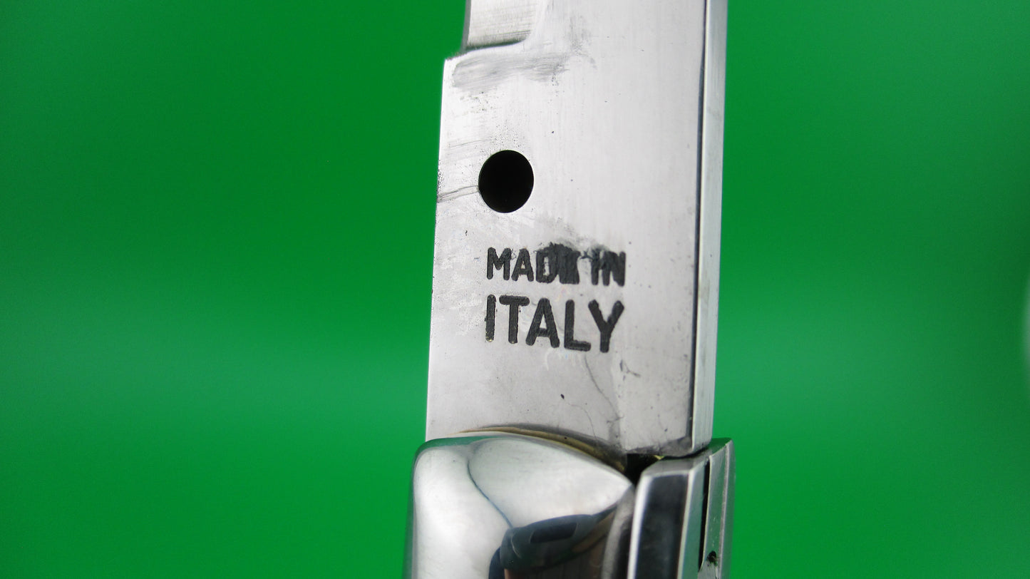 MADE IN ITALY DOLPHIN 28cm Italian Stiletto swivel bolster Honey horn automatic knife