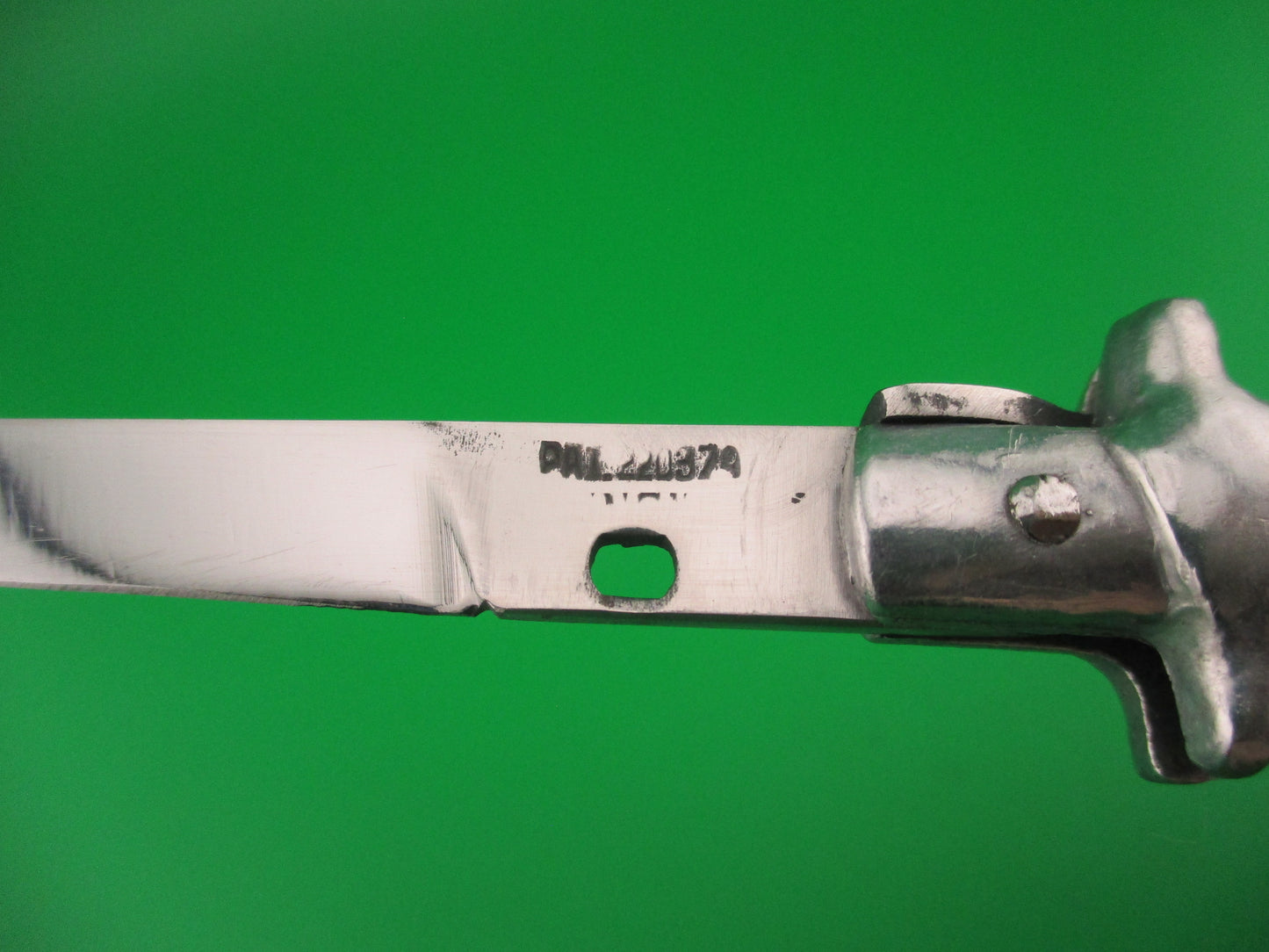 PAT 220374 INOX 21cm Spanish Faux Stag smaller Stiletto Switchblade knife