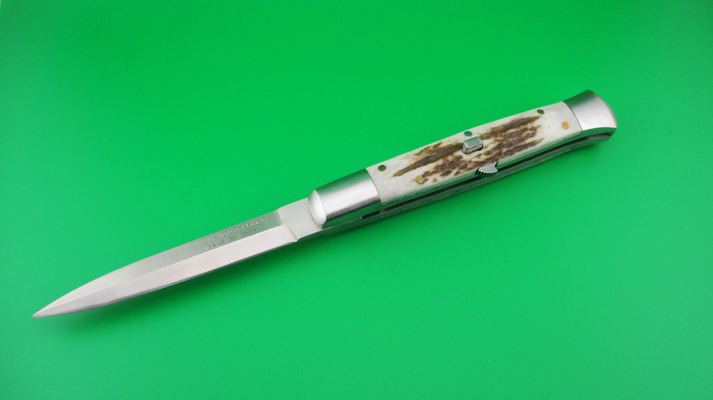 z DUE BUOI 23cm Italian Limited edition Stag automatic knife