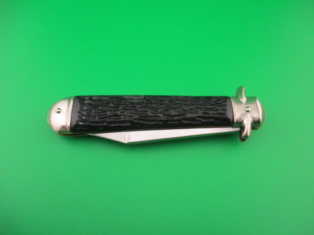COLONIAL SHUR SNAP JUMBO JACK #3301 Black automatic knife near mint