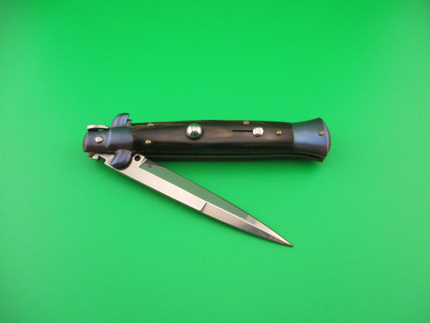 FRANK B ITALY 22cm Italian Stiletto Blued bolsters Bayonet automatic knife
