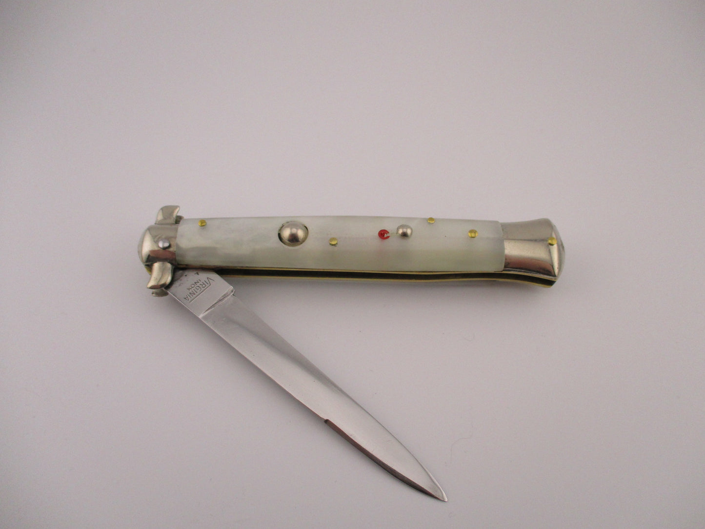 VIRGINIA INOX PATENT 96847 22cm Italian Derby Bolster Pearlex Vintage BoBc automatic knife