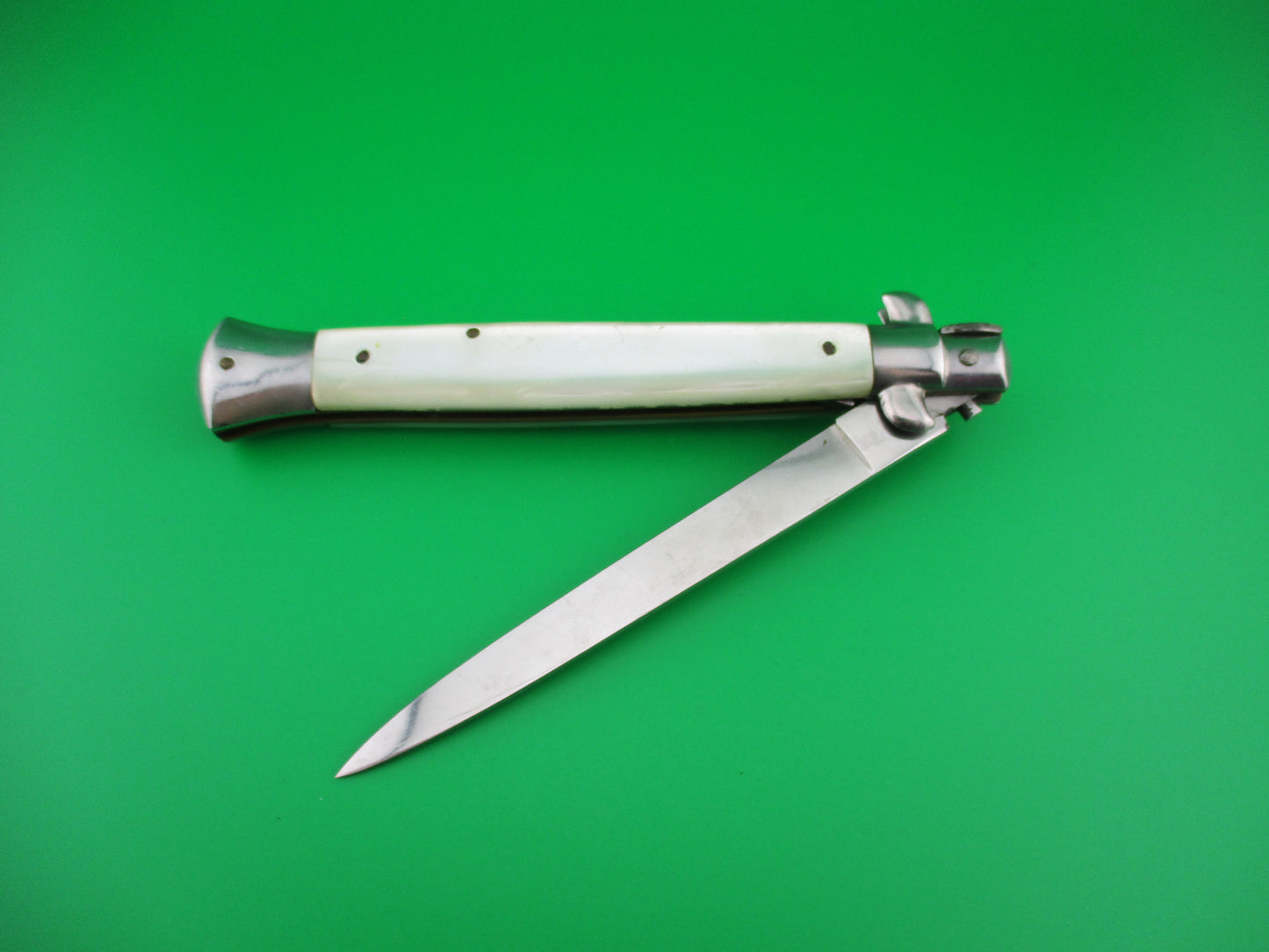 INOX (diamond) 28cm Italian Stiletto Pearlex automatic knife