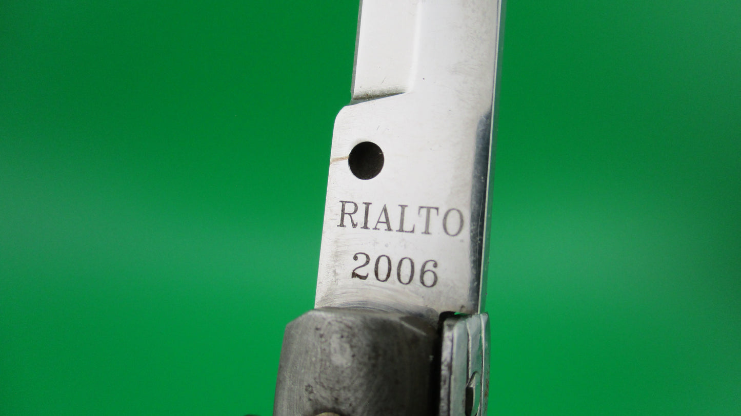 z RIALTO 2006 24cm Italian Custom Brazilian horn Damascus Bolster vintage automatic knife