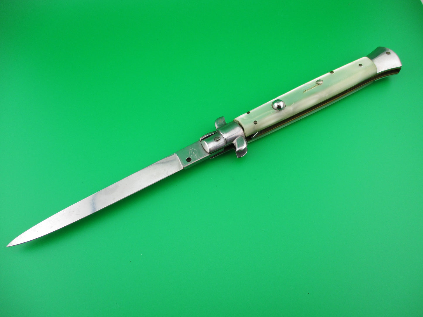 INOX (diamond) 28cm Italian Stiletto Pearlex automatic knife