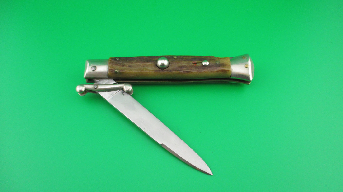 z IRN Ich Rostenie PATENT 21cm Italian Swing Guard Stag Red Dot automatic knife