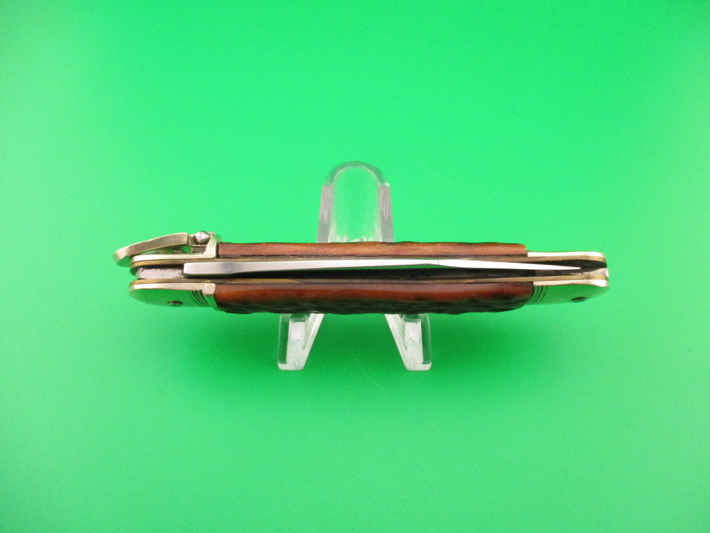HUBERTUS SOLINGEN 10cm German Lever Jigged bone West Germany automatic knife