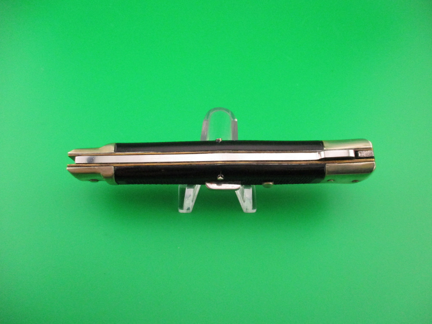 BEGON INOX MODELE DEPOSE 24cm French Swing Guard Black checkered automatic knife