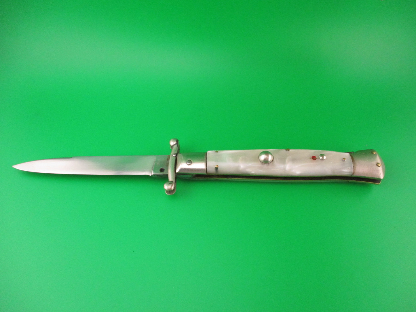 MADE IN ITALY INOXID 23cm Italian Swing Guard Pearlex Vintage automatic knife