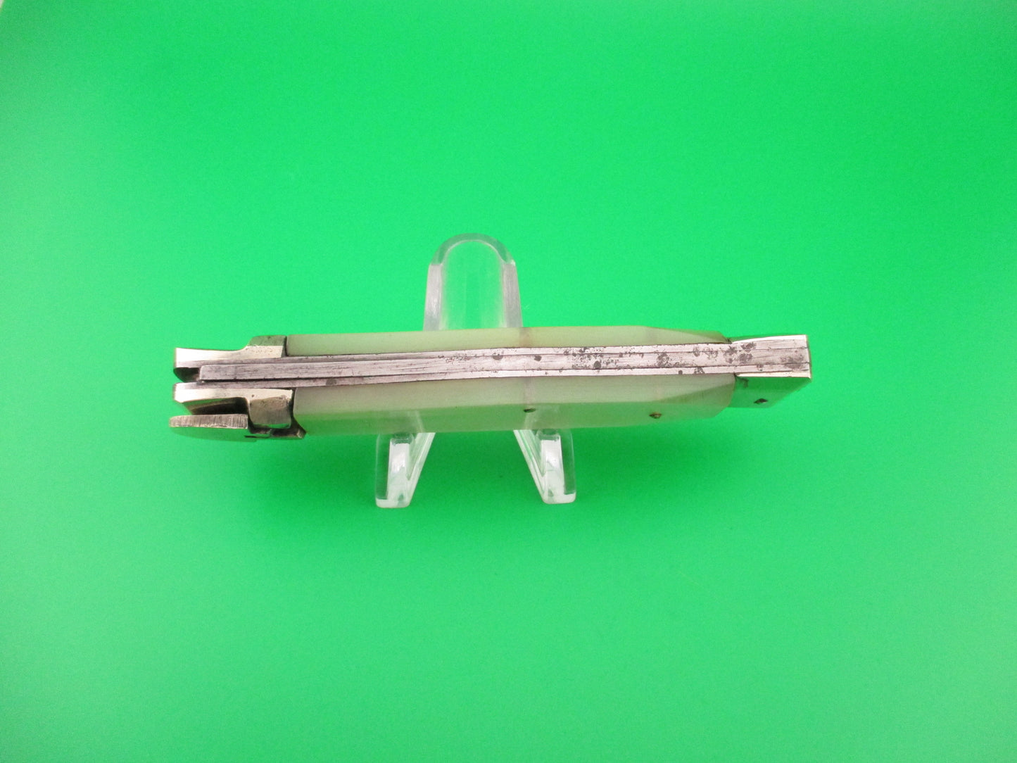 ROSTFREI IMPORT 18cm German Lever White pearlescent vintage automatic knife