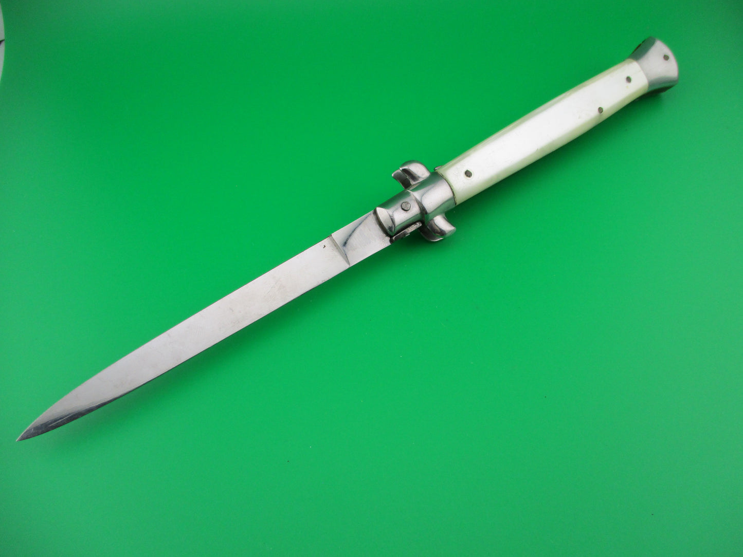 INOX (diamond) 28cm Italian Stiletto Pearlex automatic knife