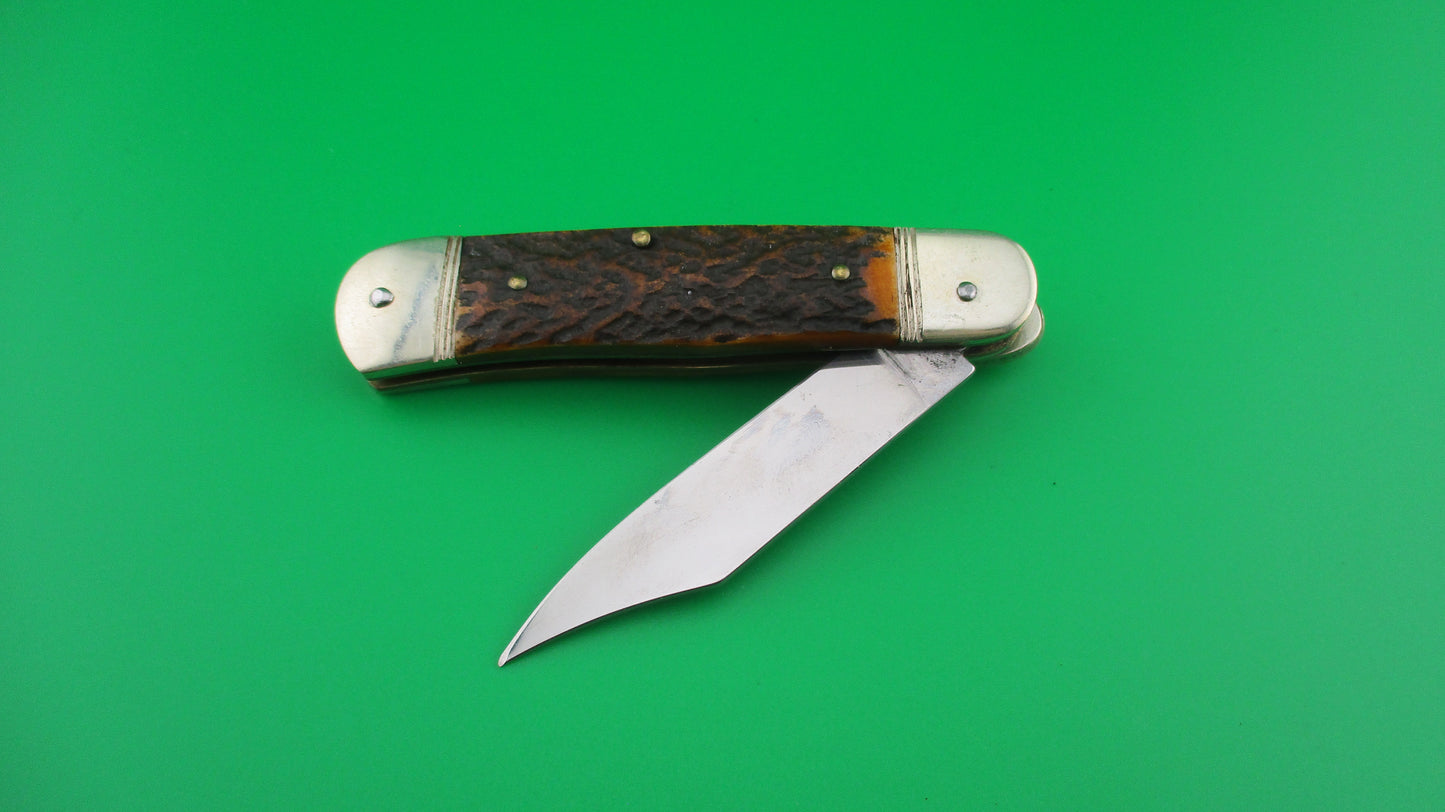 z Hubertus Solingen 8cm German Lever Liliput Stag automatic knife