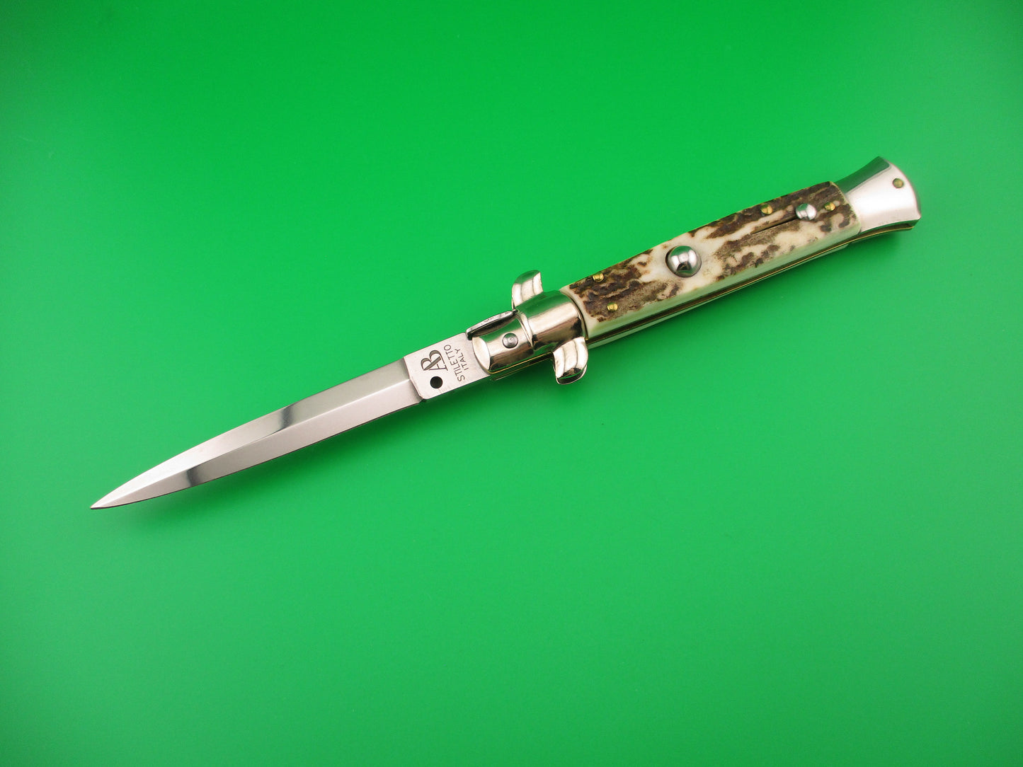 AB STILETTO ITALY 23cm Italian Dagger Blade Swivel bolster switchblade knife
