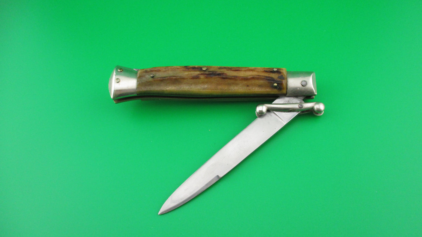 z IRN Ich Rostenie PATENT 21cm Italian Swing Guard Stag Red Dot automatic knife