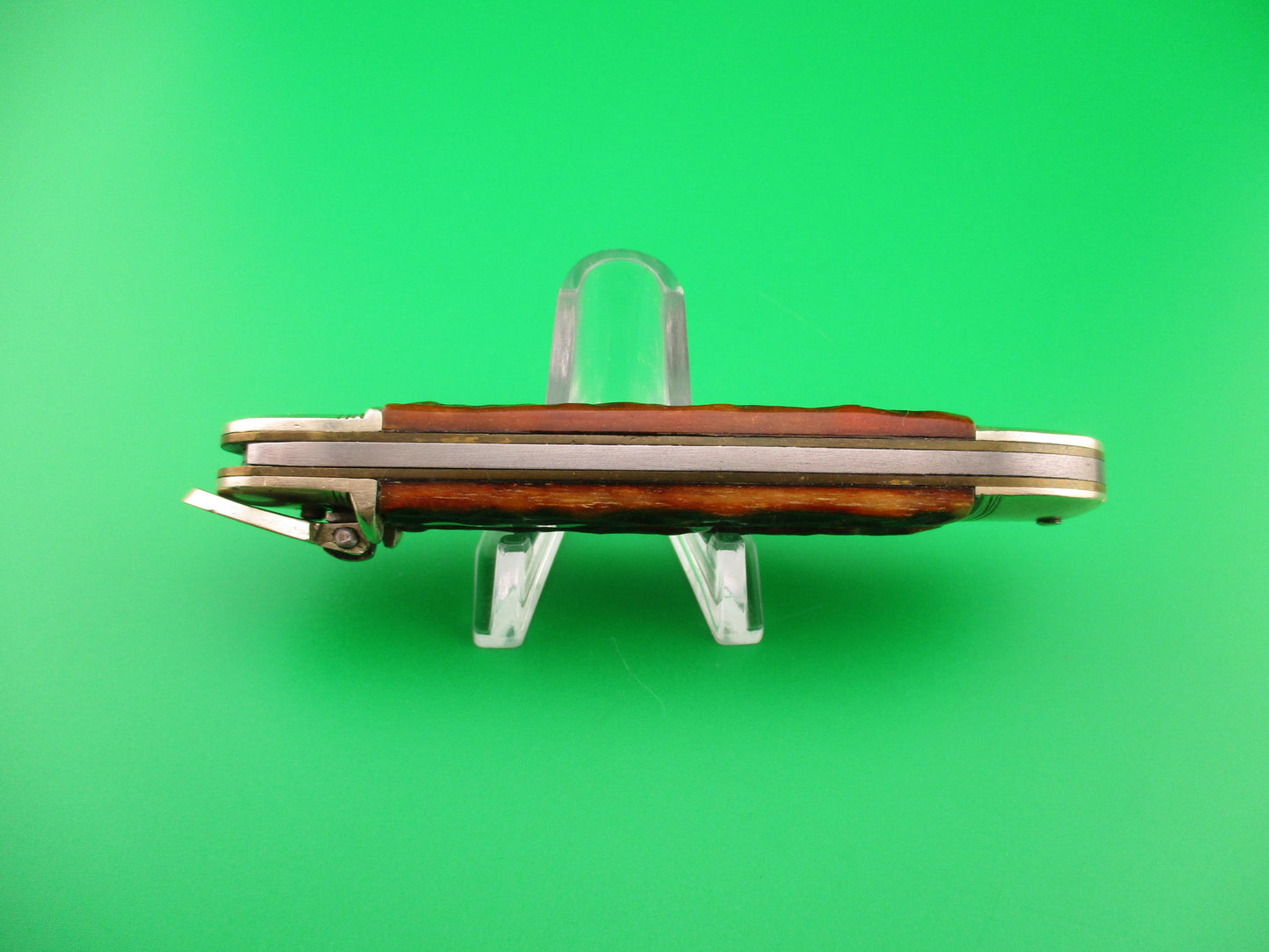 HUBERTUS SOLINGEN 10cm German Lever Jigged bone West Germany automatic knife