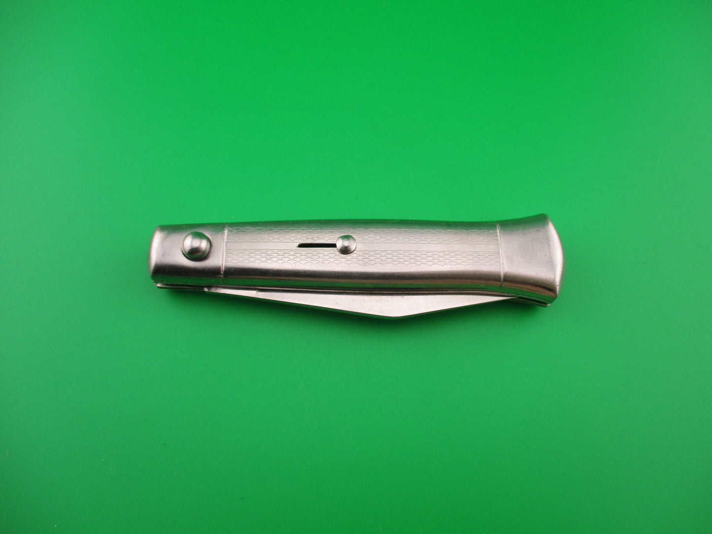 ROSTFREI 20cm Italian Metal handle fishtail clip blade switchblade knife