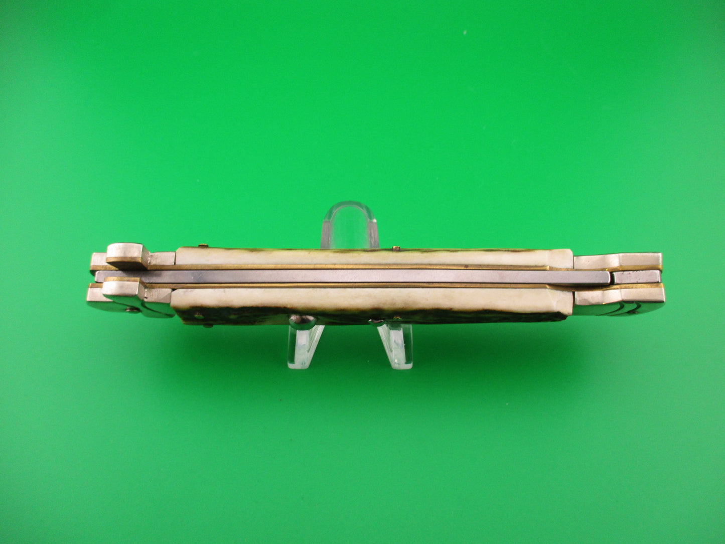 AGA CAMPOLIN 28cm Italian Maltese Stag Dagger crossguard automatic knife