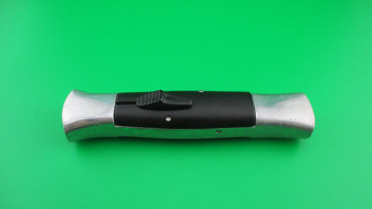 z ROSTFREI 21cm Italian OTF DA Vintage automatic Aluminum frame knife black & silver