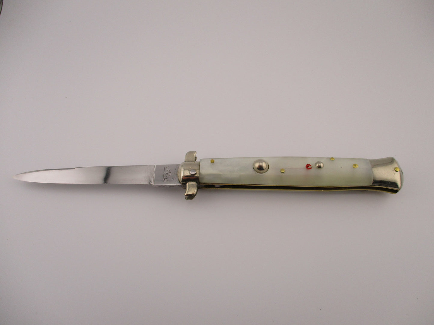 VIRGINIA INOX PATENT 96847 22cm Italian Derby Bolster Pearlex Vintage BoBc automatic knife