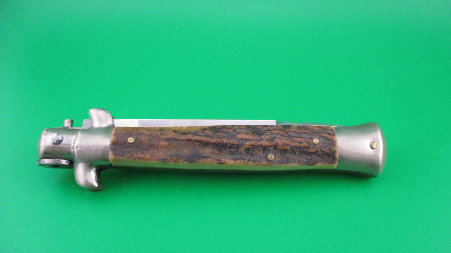 C JUL HERBERTZ IMPORT 23cm Italian Stag Transitional Swivel bolster switchblade Red Dot