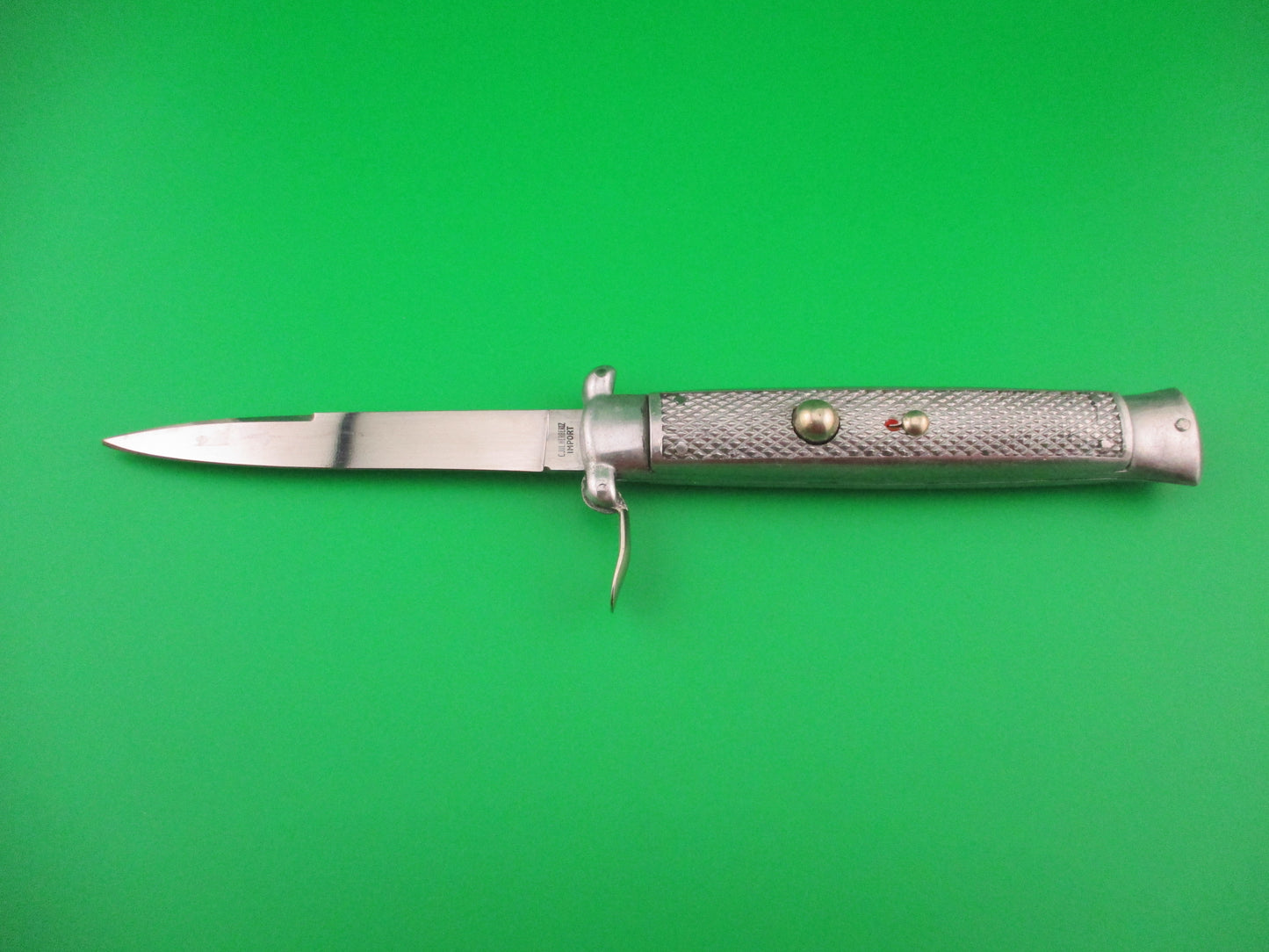 C JUL HERBERTZ IMPORT 21cm Italian Trapdoor OTF 1960s Vintage Aluminum automatic knife