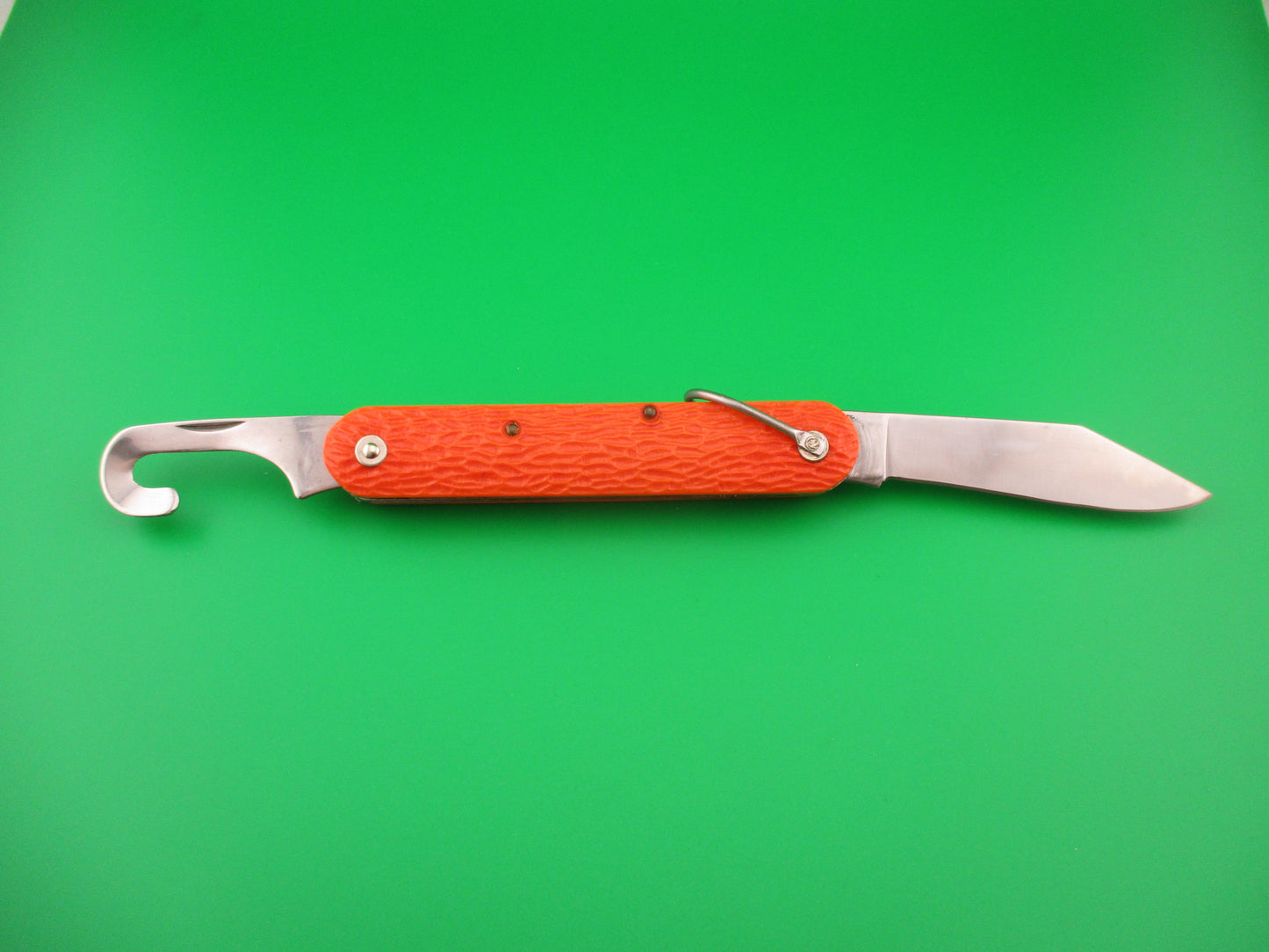 z CAMILLUS vintage MC1 Orange paratrooper automatic knife with hook blade