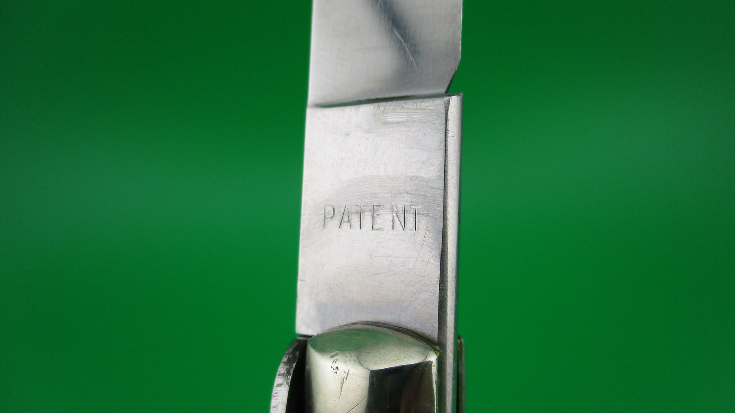PATENT 18cm Italian Humpback Dark horn automatic knife