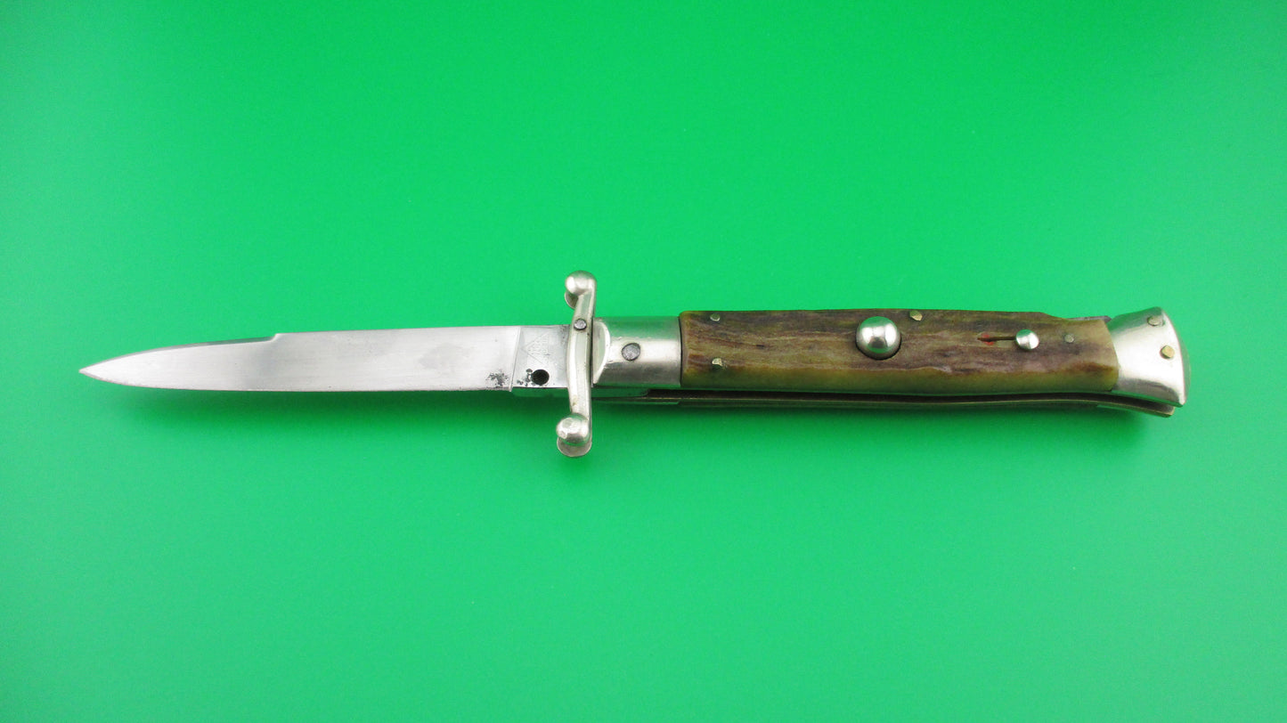 z IRN Ich Rostenie PATENT 21cm Italian Swing Guard Stag Red Dot automatic knife