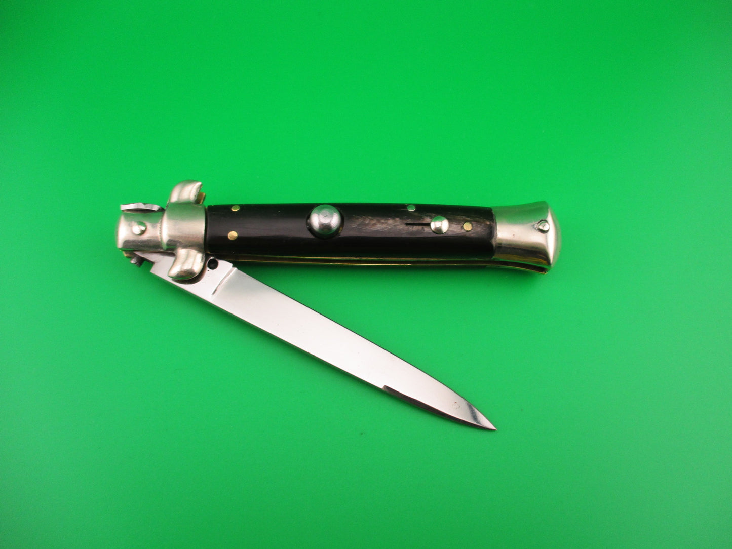 C. Jul Herbertz IMPORT 23cm Italian Transitional Stiletto horn switchblade knife NOS