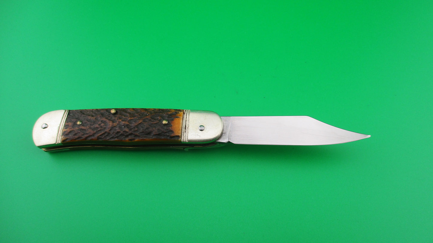 z Hubertus Solingen 8cm German Lever Liliput Stag automatic knife