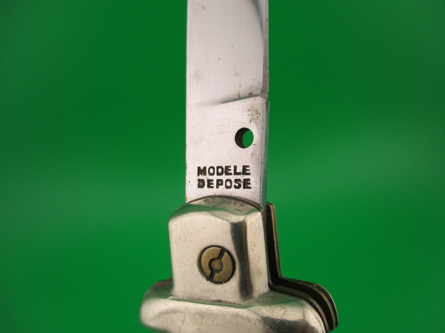 BEGON INOX MODELE DEPOSE 20cm French Oval Button vintage automatic humpback knife