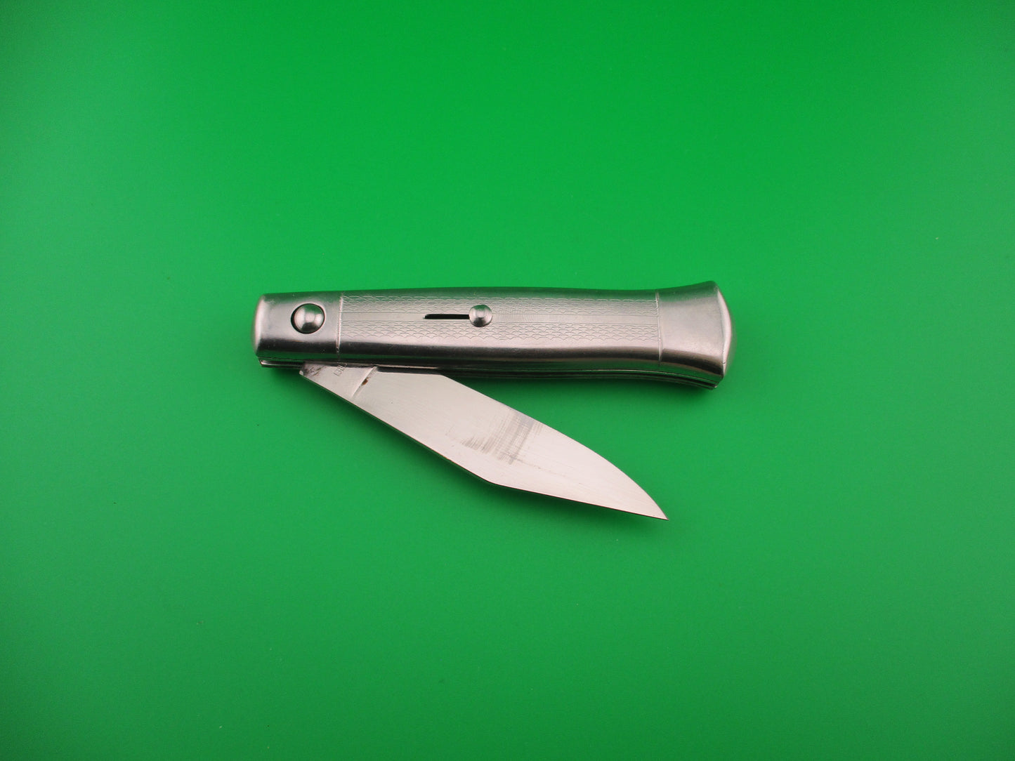ROSTFREI 20cm Italian Metal handle fishtail clip blade switchblade knife