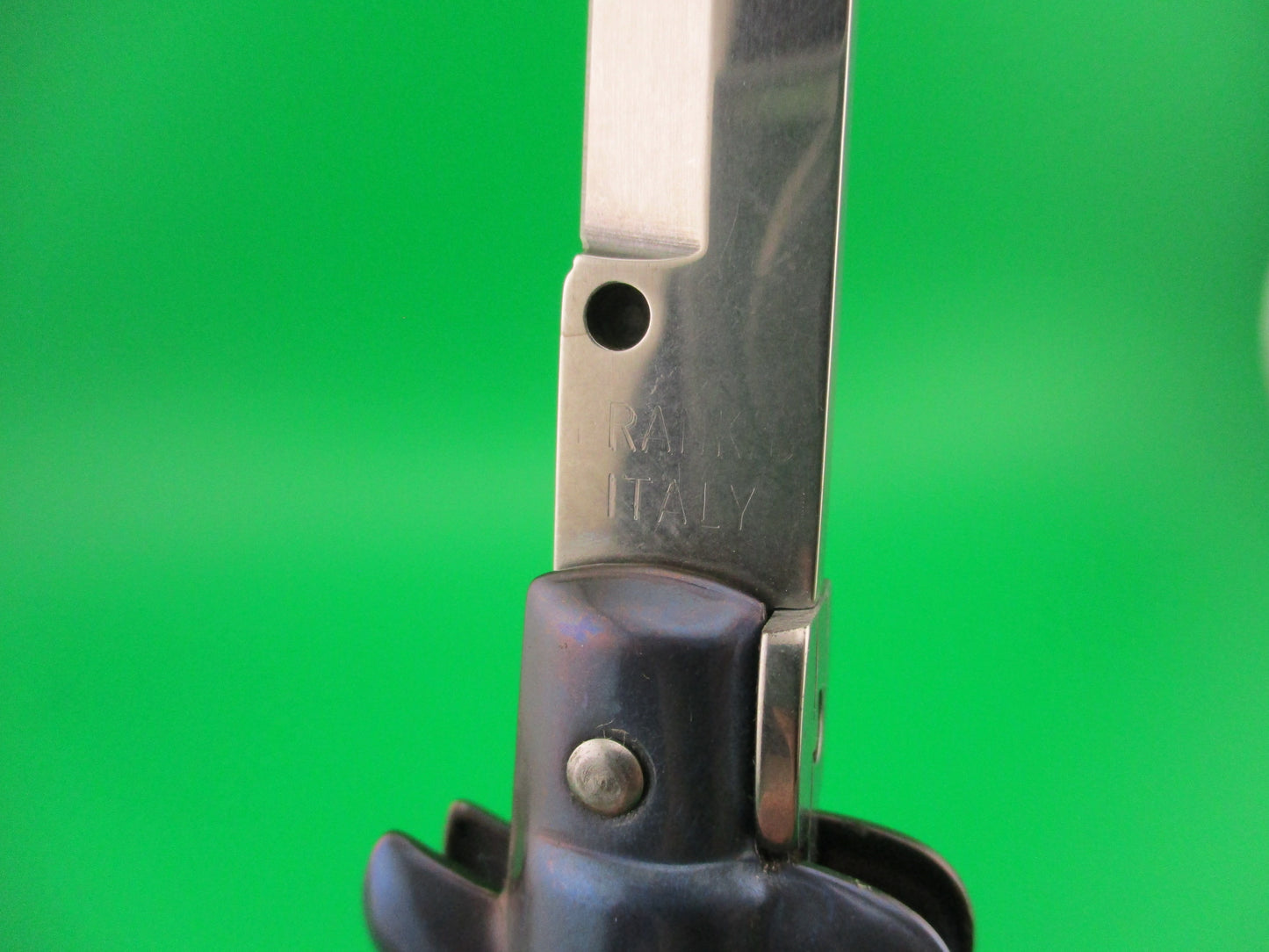FRANK B ITALY 22cm Italian Stiletto Blued bolsters Bayonet automatic knife
